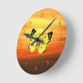 Horloge Ronde Papillon (Angle)