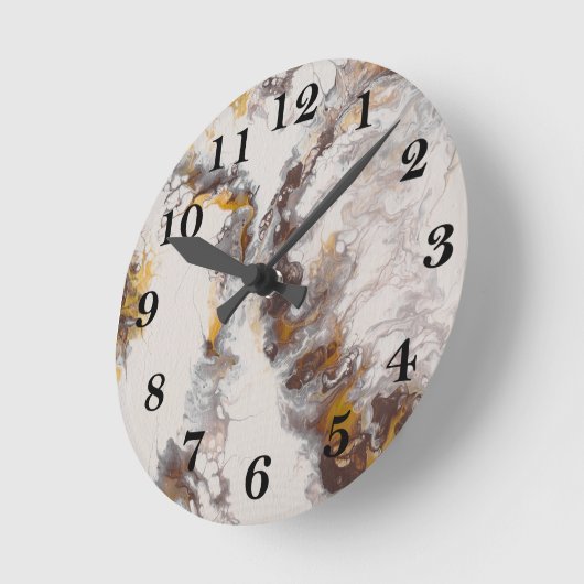 Horloge Ronde Papillon - acryl abstrait (Angle)