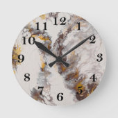 Horloge Ronde Papillon - acryl abstrait (Recto)