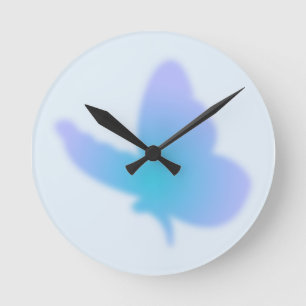 Horloge Ronde Papillon Aqua Dream