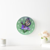 Horloge Ronde Papillon de monarque (Maison)