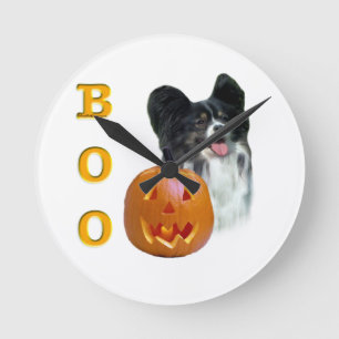 Horloge Ronde Papillon Halloween BOO