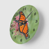 Horloge Ronde Papillon Monarque (Angle)