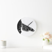 Horloge Ronde papillon timide blacq (Maison)