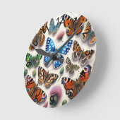 Horloge Ronde Papillons 2 (Angle)