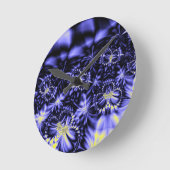 Horloge Ronde Papillons bleus (Angle)