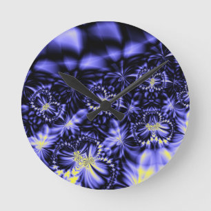 Horloge Ronde Papillons bleus