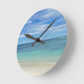 Horloge Ronde paradis tropical (Angle)