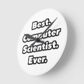 Horloge Ronde Parfait. Ordinateur Scientist. Ever. (Angle)