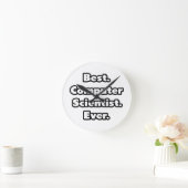 Horloge Ronde Parfait. Ordinateur Scientist. Ever. (Maison)