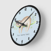 Horloge Ronde Parfum heureux personnalisé (Angle)