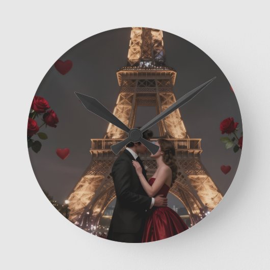 Horloge Ronde Parisian Valentines Day (Recto)