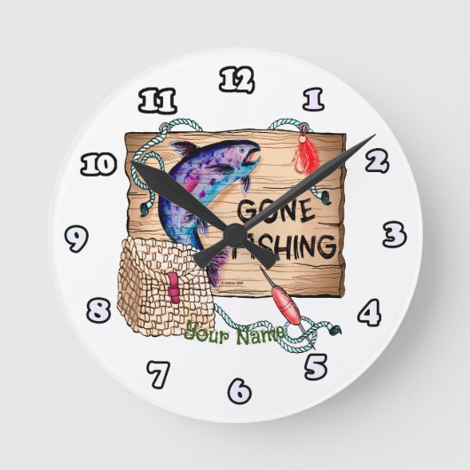 Horloge Ronde Parti Pêcher (Recto)