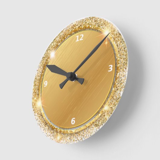 Horloge Ronde Parties scintillant (Angle)