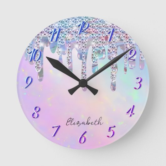 Horloge Ronde Parties scintillant arc-en-ciel branché Drivers Ho (Recto)
