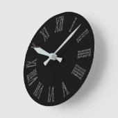 Horloge Ronde Parties scintillant en graphite noir Gris Argent M (Angle)