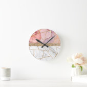 Horloge Ronde Parties scintillant intérieure de luxe en marbre (Maison)