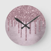 Horloge Ronde Parties scintillant Mauve de dérive | Mélangeur de (Recto)