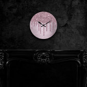 Horloge Ronde Parties scintillant Mauve de dérive | Mélangeur de