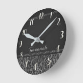 Horloge Ronde Parties scintillantes fascinantes de paillettes (Angle)