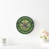 Horloge Ronde Pas antisocial - Préfère simplement les chiens - P (Maison)