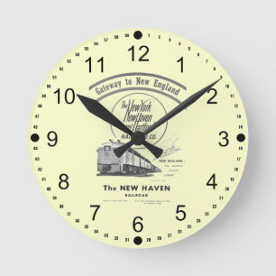 Horloge Ronde Passage chemin de fer vers Nouvelle Angleterre,