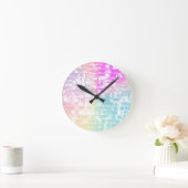 Horloge Ronde Pastel Bricks (Maison)