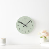 Horloge Ronde Pastel Camo Green Round (média) Wall Clock (Maison)
