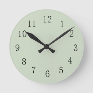 Horloge Ronde Pastel Camo Green Round (média) Wall Clock