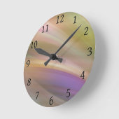 Horloge Ronde Pastel Colours Abstrait (Angle)