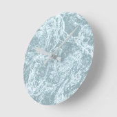 Horloge Ronde Pastel Light Turquoise Abstrait (Angle)