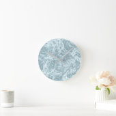 Horloge Ronde Pastel Light Turquoise Abstrait (Maison)