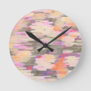 Horloge Ronde Pastel Nature Haze