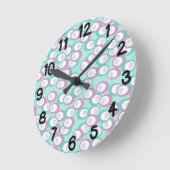 Horloge Ronde Pastel Ovals (Angle)