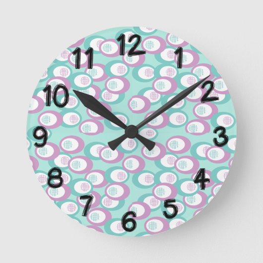 Horloge Ronde Pastel Ovals (Recto)
