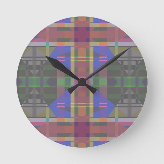 Horloge Ronde Pastel rainbow Colorful Geometric (Recto)