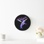 Horloge Ronde Pastel Rainbow Croire En Unicorns (Maison)