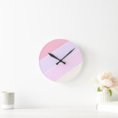 Horloge Ronde Pastel Stripes (Maison)