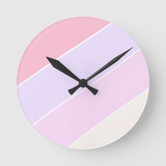 Horloge Ronde Pastel Stripes (Recto)