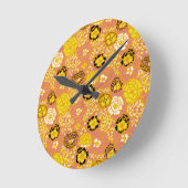 Horloge Ronde Pastèque Citron Or (Angle)