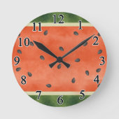 Horloge Ronde Pastèque De quelque façon que vous coupiez le frui (Recto)