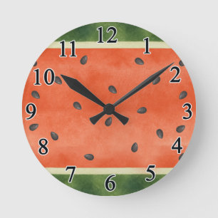 Horloge Ronde Pastèque De quelque manière que vous la découpiez 