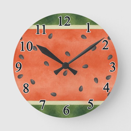 Horloge Ronde Pastèque De quelque manière que vous la découpiez  (Recto)