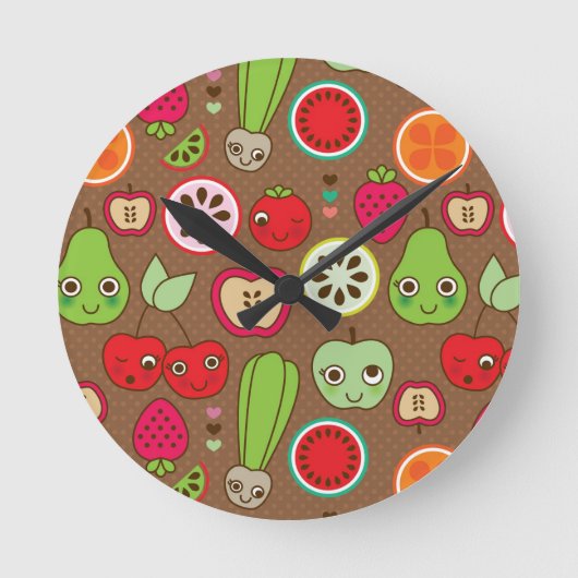 Horloge Ronde Pastilles de fruits (Recto)