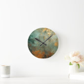 Horloge Ronde Patina de cuivre rustique (Maison)