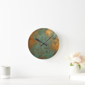 Horloge Ronde Patina de cuivre rustique (Maison)