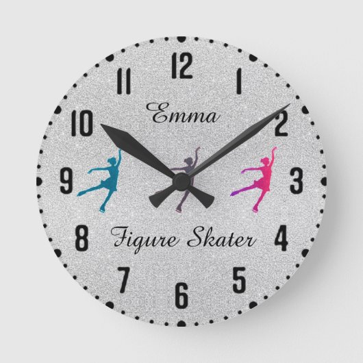 Horloge Ronde Patinage artistique pour filles / Patinage sur gla (Recto)