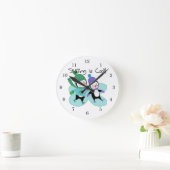 Horloge Ronde Patinage de pingouins est Cool (Maison)