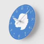 Horloge Ronde Patriotic Antarctica Flag (Angle)