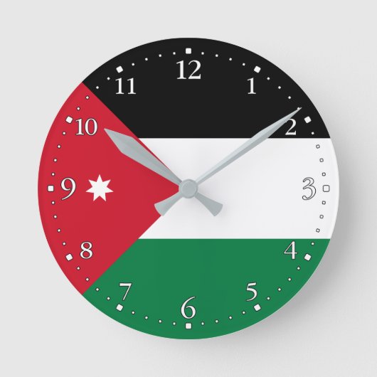 Horloge Ronde Patriotic Jordan Flag (Recto)